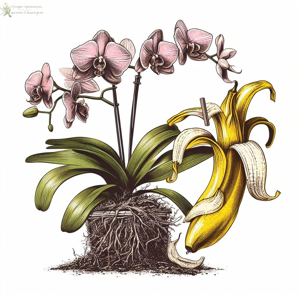 кожура банана-подкормка для орхидей. Орхидея и банан.